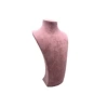 Yerli Üretim Süet Kumaş Elisia Manken Pembe Renk 25/12 Cm Kolye Gerdanlık Takı Sergileme Mankeni