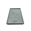 Yerli Üretim Süet Kumaş Gri Renk 22/14 Cm Batırmalı Piercing -Küpe Tablası
