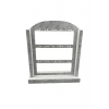 Süet Kumaş Gri Renk 26/22 Cm Ayaklı Küpe Standı