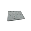 Yerli Üretim Süet Kumaş Gri Renk 34-24 Cm Ayaklı Üçlü Set Tabla Stand