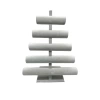 Yerli Üretim Süet Kumaş Gri Renk Beş Kademeli 45/34 cm Bileklik-Saat Sergileme Standı