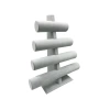 Yerli Üretim Süet Kumaş Gri Renk Dört Kademeli 38/34 cm Bileklik-Saat Sergileme Standı