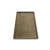 Yerli Üretim Süet Kumaş Kahve Renk 22/14 Cm Batırmalı Piercing -Küpe Tablası