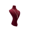 Yerli Üretim Süet Kumaş Lidya Manken Bordo Renk 34/20 Cm Kolye Gerdanlık Takı Sergileme Mankeni