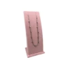 Yerli Üretim Süet Kumaş Pembe Renk Ayaklı 17/8,5 cm Kolye Sergileme Dekoru