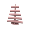 Yerli Üretim Süet Kumaş Pembe Renk Beş Kademeli 45/34 cm Bileklik-Saat Sergileme Standı