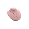 Yerli Üretim Süet Kumaş Rose Manken Pembe Renk 20/18 Cm Kolye Gerdanlık Takı Sergileme Mankeni