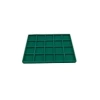 Yerli Üretim Süet Kumaş Yeşil Renkli 34/24 cm 20 Bölmeli Çekmece İçi Takı Standı
