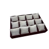 Yerli Üretim Tokyo Model Süet Kumaş Bordo -Beyaz Renk 34/24 Cm Yastıklı Saat Ve Takı Kutusu