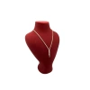 Yerli Üretim Zeus Model Süet Kumaş Kırmızı Renk 29/ 22 Cm Takım Kolye Sergileme Mankeni