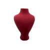 Yerli Üretim Zeus Model Süet Kumaş Kırmızı Renk 29/ 22 Cm Takım Kolye Sergileme Mankeni