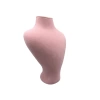Yerli Üretim Zeus Model Süet Kumaş Pembe Renk 29/ 22 Cm Takım Kolye Sergileme Mankeni