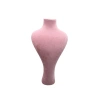 Yerli Üretim Zeus Model Süet Kumaş Pembe Renk 42 / 22 Cm Takım Kolye Sergileme Mankeni