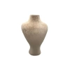 Yerli Üretim Zeus Model Süet Kumaş Sütlü Kahve Renk 29/ 22 Cm Takım Kolye Sergileme Mankeni