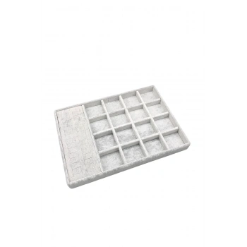 Amsterdam Model Süet Kumaş Gri Renk 34/24 Cm  Takı Sergileme Standı