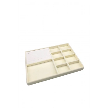 Sidney Model Süet Kumaş Krem Renk 34/24 Cm Takı Sergileme Standı