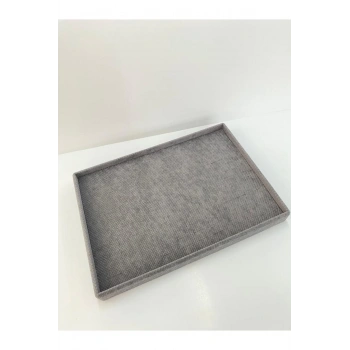 Keten Kumaş Füme Renk 24/34 Cm Batırmalı Yüzük Tablası