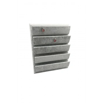 Süet Kumaş 20/16 Cm Gri Renk Ayaklı Küpe Standı