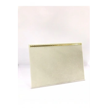 Süet Kumaş Krem Renk Enine Tırnaklı Ayaklı Tesbih-kolye-zincir Sergileme Standı