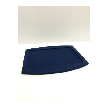 Süet Kumaş Lacivert Renk 34,5/27 cm Kolye Ucu Küpe Yüzük Takı Servis Sunum Tablası