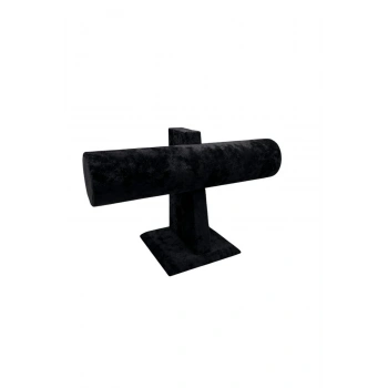 Süet Kumaş Siyah Renk Saat - Bileklik Sergileme Standı