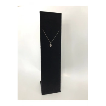 Moscow Model Süet Kumaş Siyah Renk 40/10 Cm Ayaklı Takı Sergileme Standı