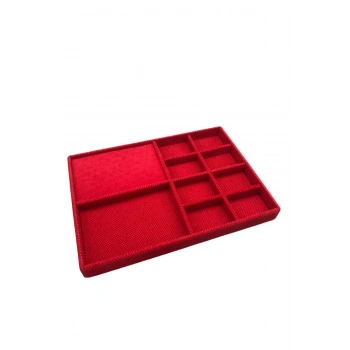 Sidney Model Keten Kumaş Kırmızı Renk 34/24 CmTakı Sergileme Standı