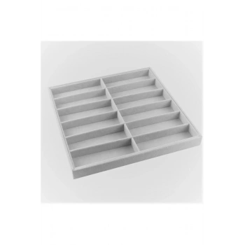 Havana Model Süet Kumaş Gri Renk 36-38 Cm Çekmece Ici Gözlük Standı