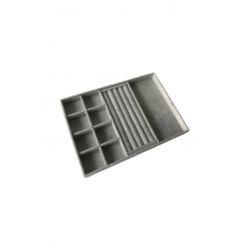 Lizbon Model Süet Kaplama Gri Renk24/34 Cm Tkı Sergileme Standı