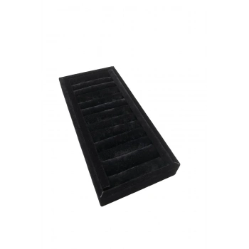 Süet Kumaş Siyah Renk 25 cm / 11,5 cm Kelepçe-Bileklik Sergileme Standı