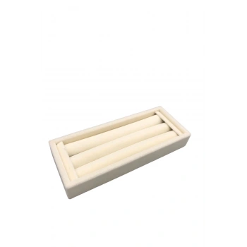 Süet Kumaş Krem Renk 18 / 7 Cm Sosis Içi Yüzük Standı