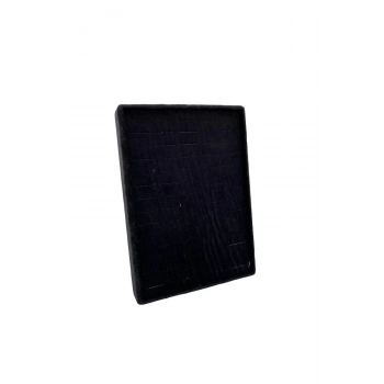 Küçük Boy Süet Kumaş Siyah Renk 24/17,5 cm Batırmalı Yüzük Ayaklı Tablası