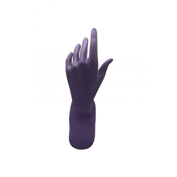 Polyester Malzeme Mor Renk 30 / 12 cm Takı Sergileme El Mankeni