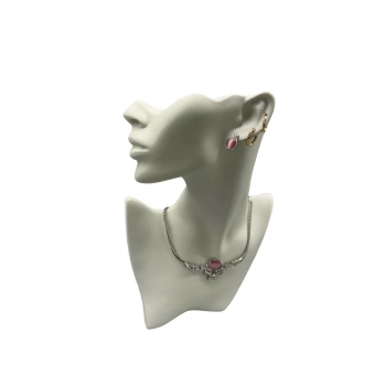 Polyester Malzeme Beyaz Renk 28 / 18 cm Takı Sergileme Mankeni