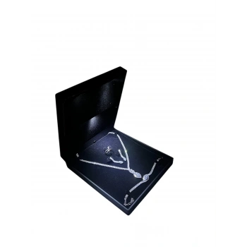 Flok Siyah Renk 18x20 Cm Işıklı Büyük Set Kutusu