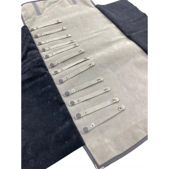 Deri Kumaş Gri Renk  64x25 Cm Zincir Sergileme Rulosu