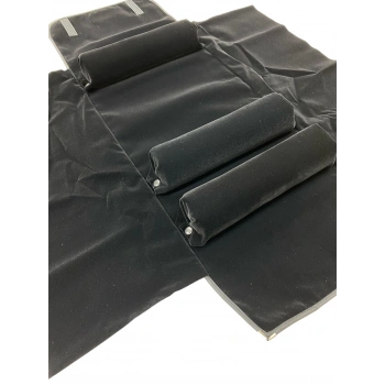 Deri Kumaş Siyah Renk 64x25 Cm Zincir Sergileme Rulosu