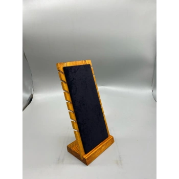 Ahşap El Boyama Çift Renk 12x26 Cm Çoklu Kolye Standı