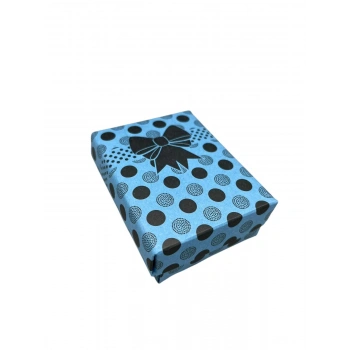 Karton Süngerli Mavi Renk 8/6 cm 48 Adet Üçlü Set Takı Kutusu