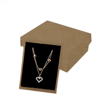 Karton Süngerli Kraft Renk 8/6 cm 48 Adet Üçlü Set Takı Kutusu