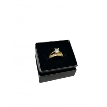 Karton Süngerli Siyah Renk 5/4 cm 60 Adet Yüzük Takı Kutusu