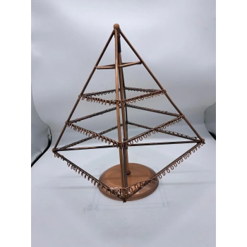 İthal Metal Dönen Bakır Renk 26x43Cm Küpe Standı