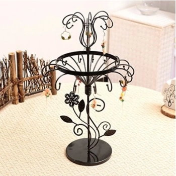 İthal Metal Dönen Siyah Renk 49x20 Cm Kolye Küpe Standı