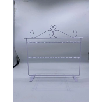 İthal Metal Beyaz Renk 32x30 Cm Bileklik Standı