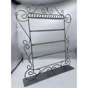 İthal Metal Gri Renk 50x42 Cm Küpe Kolye Standı