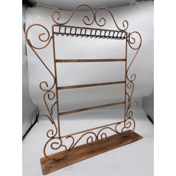 İthal Metal Bakır Renk 50x42 Cm Küpe Kolye Standı