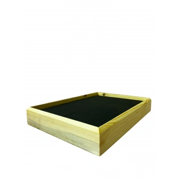 Ahşap El Boyaması Çift Renk 24x34 Batırlı Kelepçe Tablası