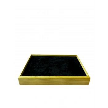 Ahşap El Boyaması Çift Renk 24x34 Batırlı Kelepçe Tablası