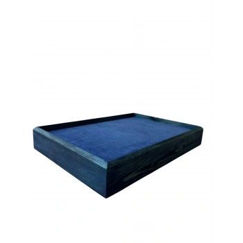 Ahşap El Boyaması Çift Renk 24x34 Batırlı Kelepçe Tablası