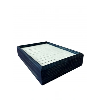 Ahşap El Boyaması Çift Renk 17x24 Cm Batırmalı  Kelepçe Tablası